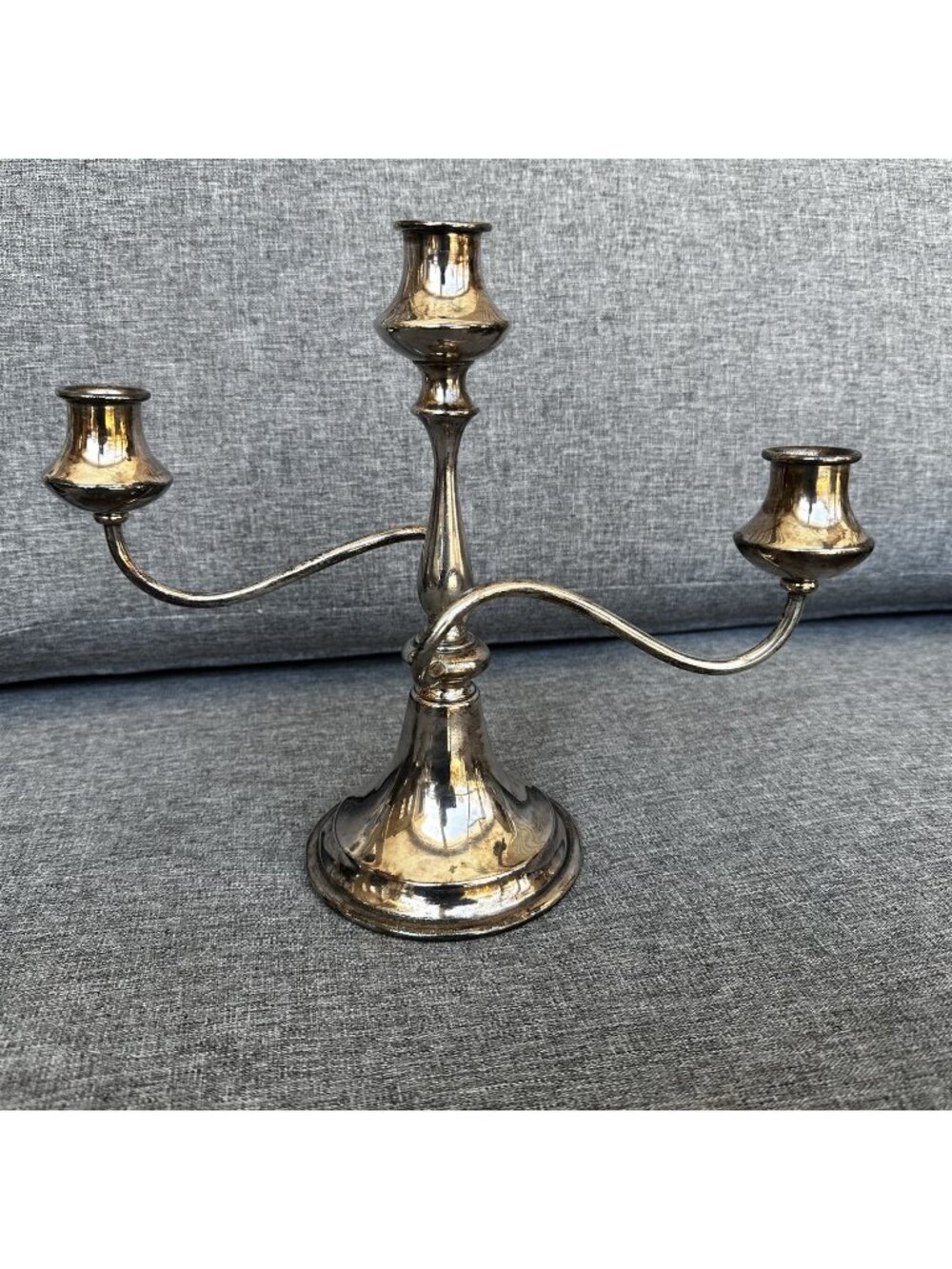 Vintage Essex Silver Co Quadruple Plate Candelabra 3 arm Curvy